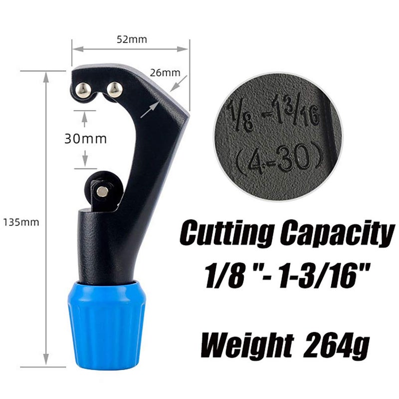 GOLDEAL Tube Cutter,Constant Swing Pipe Cutter Tool for Metal Pipe,1/8" - 1-3/16",with 5 Spare Cutting Blades,Bike Front Fork/Seatpost/Seat Tube/Steerer Tube Cutter(Blue) - Image 2